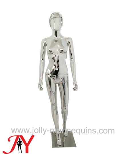 电镀银色女全身模特道具 女装婚纱展示橱窗塑料人体模特架 SF-2