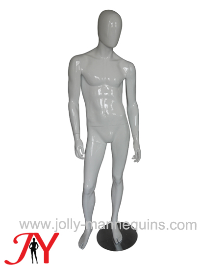 JOLLY MANNEQUINS-全身模特玻璃钢 亮光男站姿展示道具 白色MEX-12