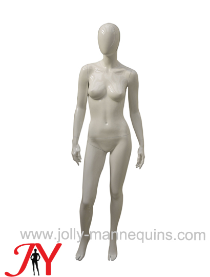 JOLLY MANNEQUINS-高档玻璃钢女全身展示模特 站姿女亮光白展示J假人试衣架Alix-22