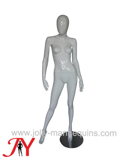 JOLLY MANNEQUINS-模特道具女全身 橱窗展示模特架假人抽象人头女装衣架 亮白玻璃钢Alix 10