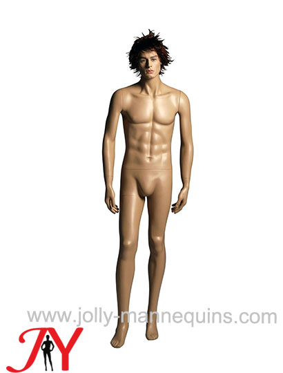 Jolly mannequins-Caucasian man gender realistic male mannequin with makeup, wig-JY-074