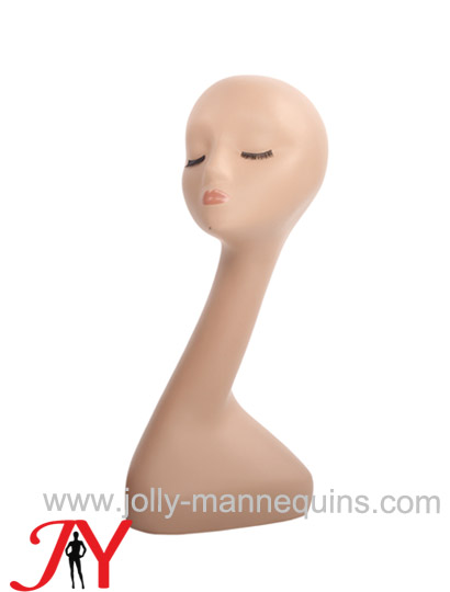 Jolly mannequins make up skin color mannequin display head long neck HD-Y