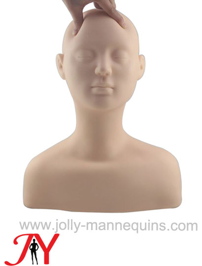 Jolly mannequins-Soft  mannequin display head designed only for beauty shop, Spa shop use PH009