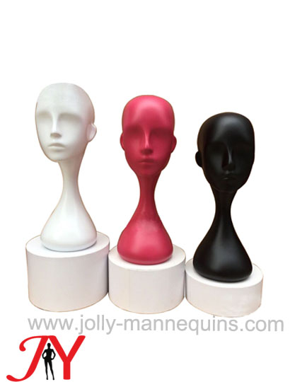Jolly mannequins-Cheap plastic display mannequin head, good for hats, eyeglasses, jewelries display, 3 colors-PH008