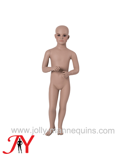 JOLLY MANNEQUINS-肤色有头玻璃钢小童展示模特 化妆带五官JB20