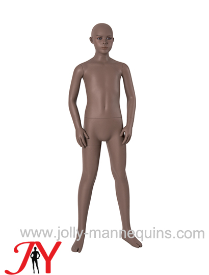 JOLLY MANNEQUINS-黑人肤色9-10岁儿童展示道具 化妆带五官人体架JB75