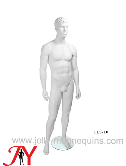 Jolly mannequins-realistic male mannequin with white matte color sculpture hair-CLS10