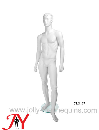 Jolly mannequins-realistic male mannequin with white matte sculpture hair-CLS07