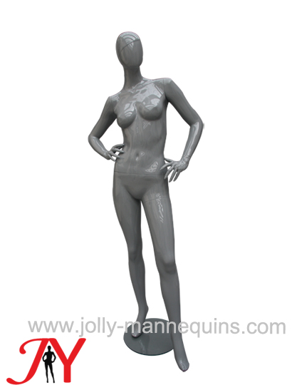 Jolly mannequins-abstract female mannequin with grey glossy-JYAD-4
