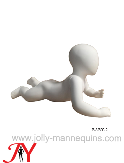 Jolly mannequins-egghead child mannequin with white matte Lying on the ground-JY-BABY-2