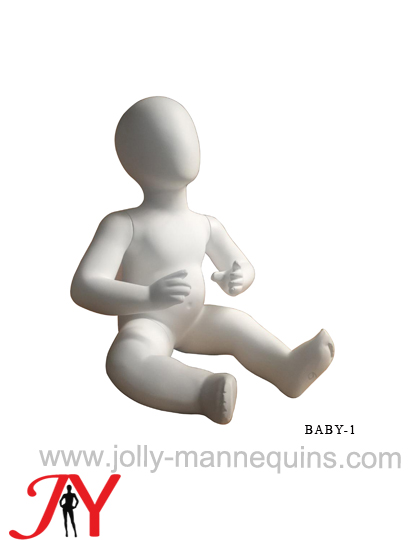 Jolly mannequins-egghead child sitting mannequin with white matte color-JY-BABY-1