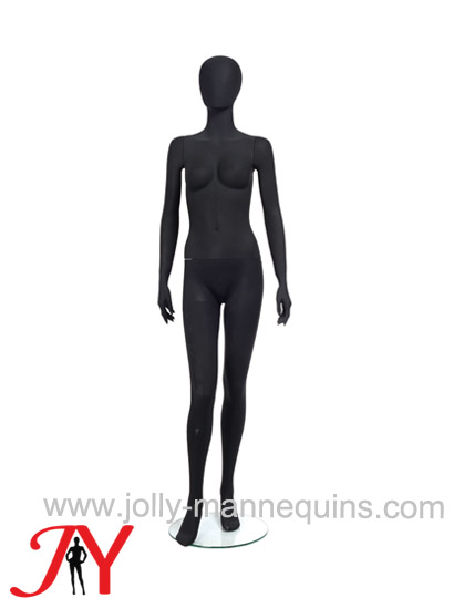 Jolly mannequins classic style conservative pose female egghead mannequin black matte color JY-HAN01