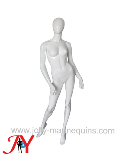 Jolly mannequins-  sexy pose female egghead mannequin white glossy painted JY-ARU15