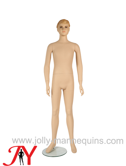 Jolly mannequins realistic make up full body sculpted hair teenage boy child mannequin JY-HK051