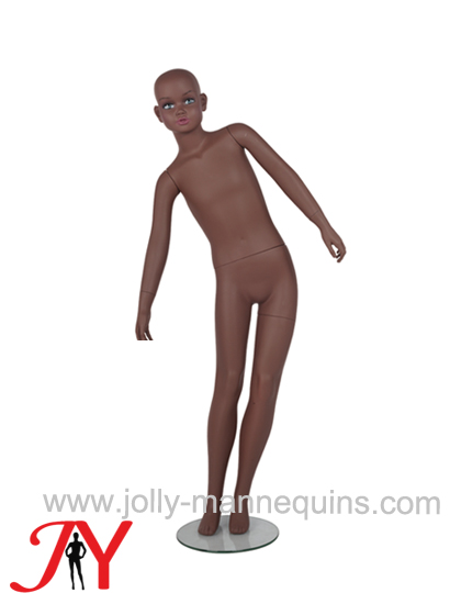 Jolly mannequins  134cm realistic make up brown color child  mannequin JY-HK4
