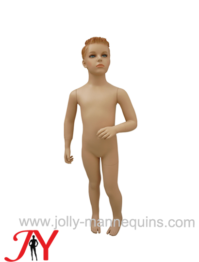 Jolly mannequins 102cm realistic make up sculpted hair crew cut child mannequin JY-K104