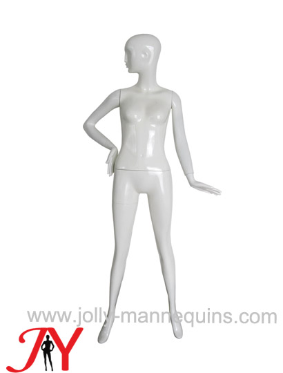 Jolly mannequins white glossy color Abstract sexy female mannequin wide open legs JY-S15