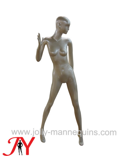 Jolly mannequins pearl luster champagne color abstract female mannequin JY-SN40