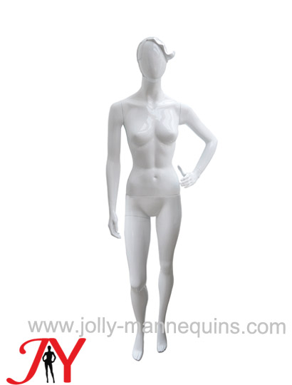 Jolly mannequins white glossy color abstract fiberglass female mannequin JY-YZ15