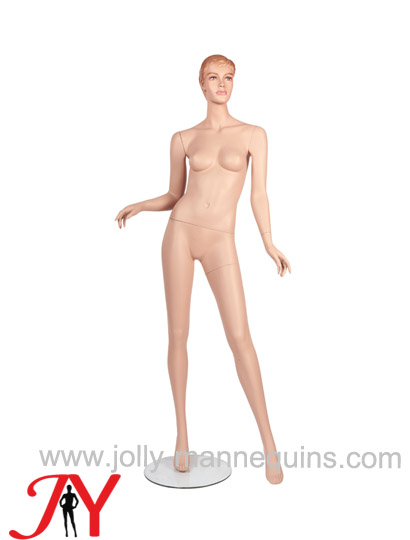 Jolly mannequins-服装模特展示道具 女全身肤色玻璃钢假人带睫毛红唇彩妆模特架 JY-N01