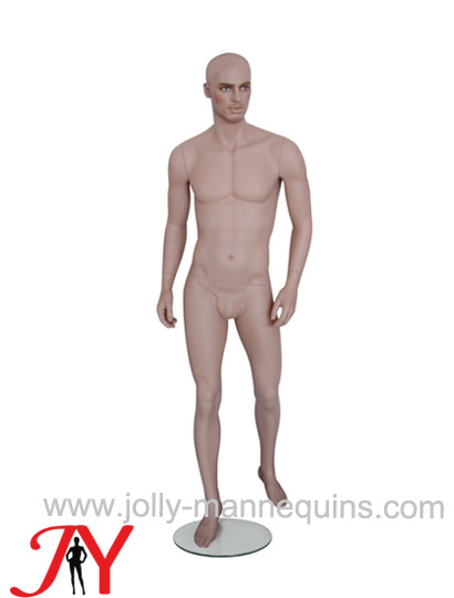 Jolly mannequins light brown color realistic make up male mannequin JY-CM101