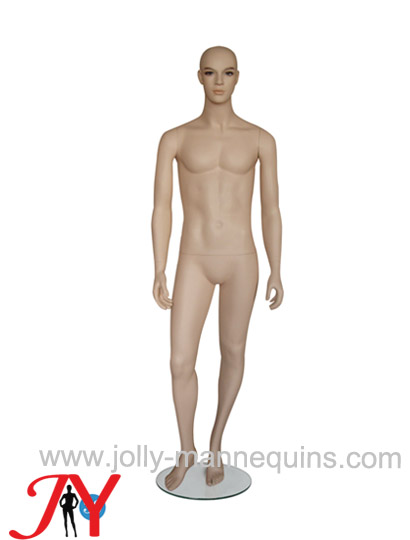 Jolly mannequins skin color realistic make up male mannequin straight arms JY-NHM1