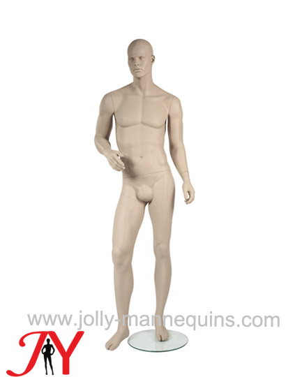 Jolly mannequins skin color realistic male mannequin right leg leaning pose JY-M103C