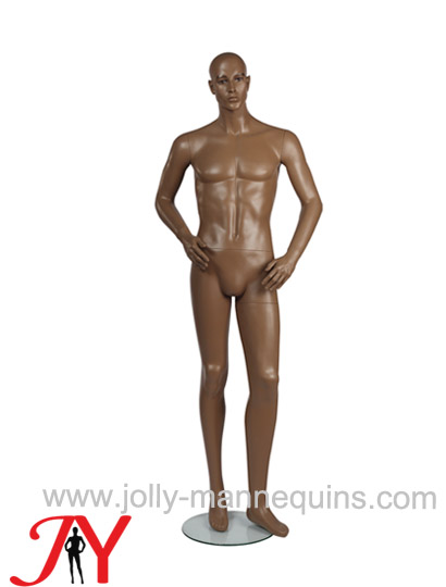 Jolly mannequins brown color realistic make up male mannequin JY-EMM1
