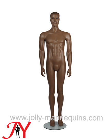 Jolly mannequins classic brown color realistic make up male mannequin straight arms straight legs JY-PHM1