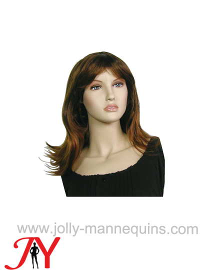 Jolly mannequins female brown color hair wig WIG-161