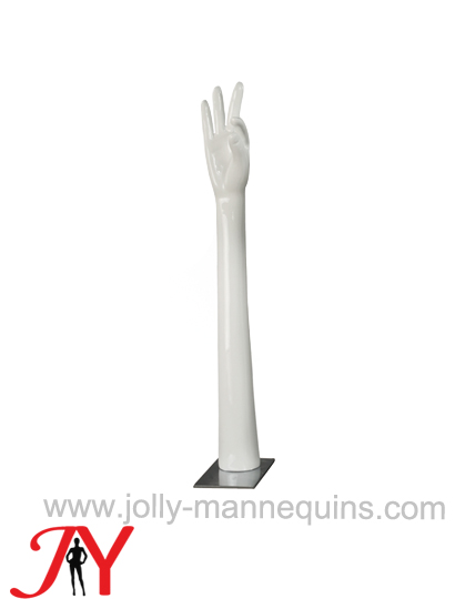 Jolly mannequins hot sell fiberglass white glossy color mannequin hand JY-1