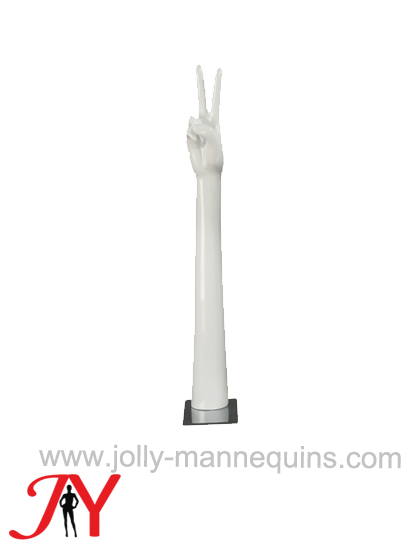 Jolly mannequins fiberglass white glossy color mannequin hand JY-2