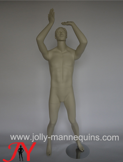 Jolly mannequins- realistic male sculpture hair mannequin playing basketball pose display MOS-20SSH