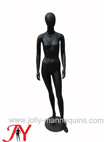 Jolly mannequins- classic style conservative pose female egghead mannequin black matte color AB-19