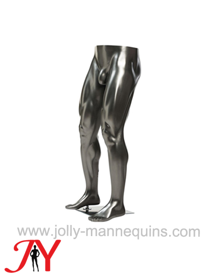 Jolly mannequins-Metallic silver strong muscle male leg form MX-01 leg form