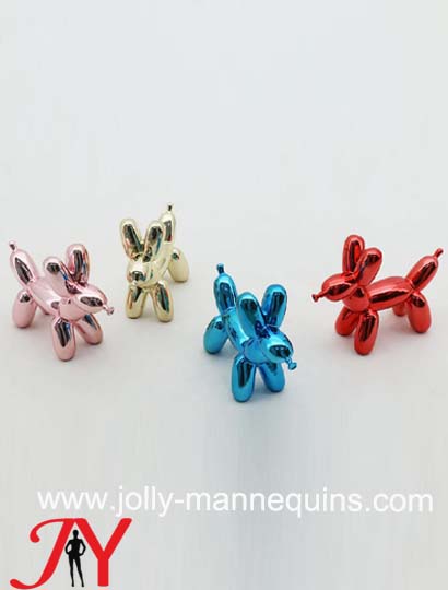 Jolly mannequins- Chromed small machine dog mannequins for fashion store 1003