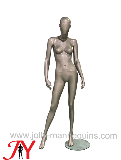 Jolly mannequins-newest design full body silver color abstract female mannequin EGGS-S01
