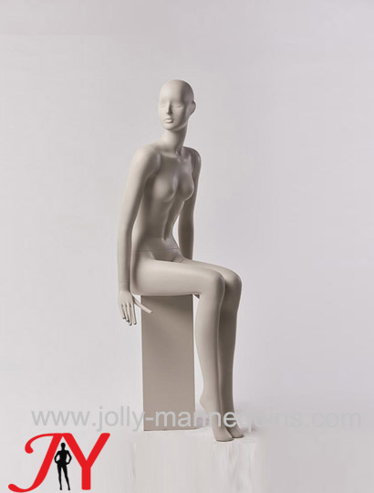 Jolly mannequins-hot sale window display sitting female fiberglass mannequin Melody 118