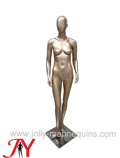 Jolly mannequins-Clothes window display high glossy gold sexy abstract female mannequin EGGS-C03
