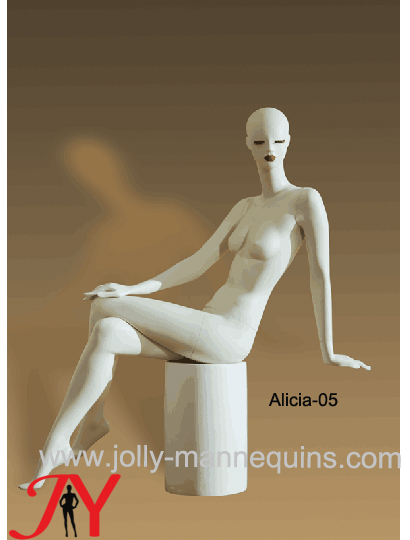 Jolly mannequins-high fashion display luxury stylized sitting female mannequin Alicia-5