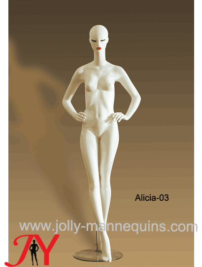 Jolly mannequins luxury stylized female abstract mannequin Alicia-3 white matte