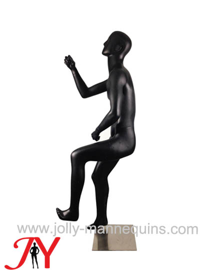  Jolly mannequins-black matt color abstract male sport  climbing mannequin mannequin JY-0042