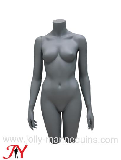 Jolly mannequins-classic gray matt color female headless mannequin torso with arms and hip BUD1-2C-B