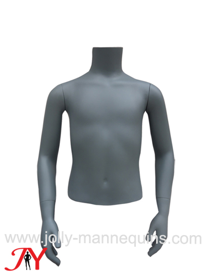 Jolly mannequins-gray color teenagers headless boy mannequin torso BUNOC-B