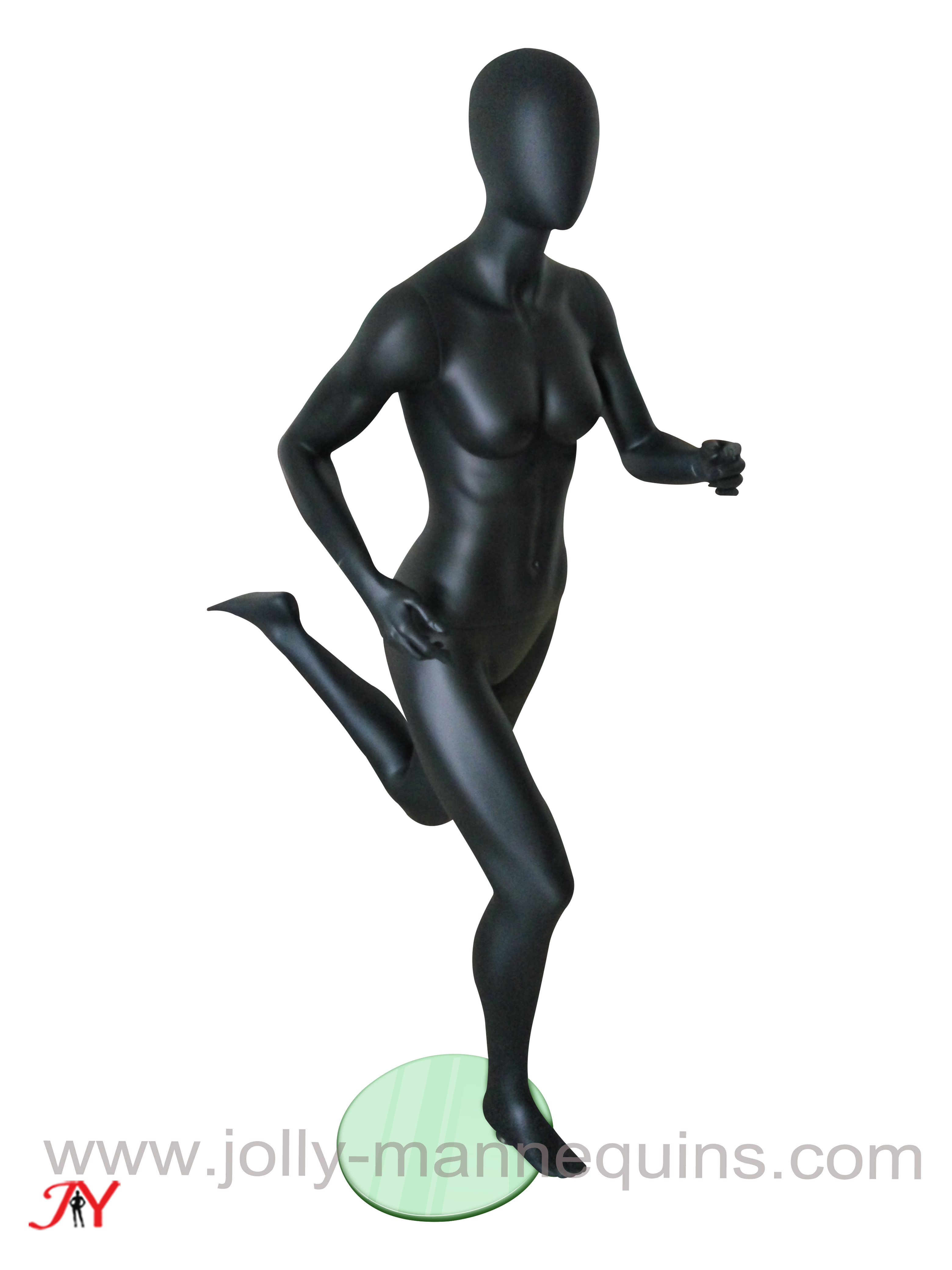 Jolly mannequins-female running mannequins black matte sport mannequins JR-1