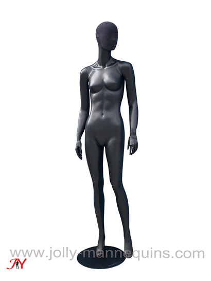 Jolly mannequins- black matte female mannequins with standing pose-juno-2
