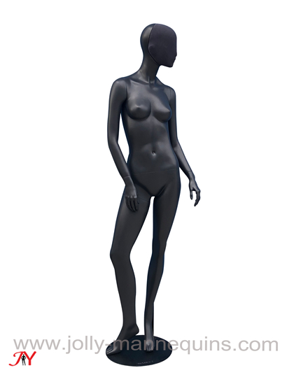 Jolly mannequins- luxury female mannequins standing pose black matte mannequins-Juno-1