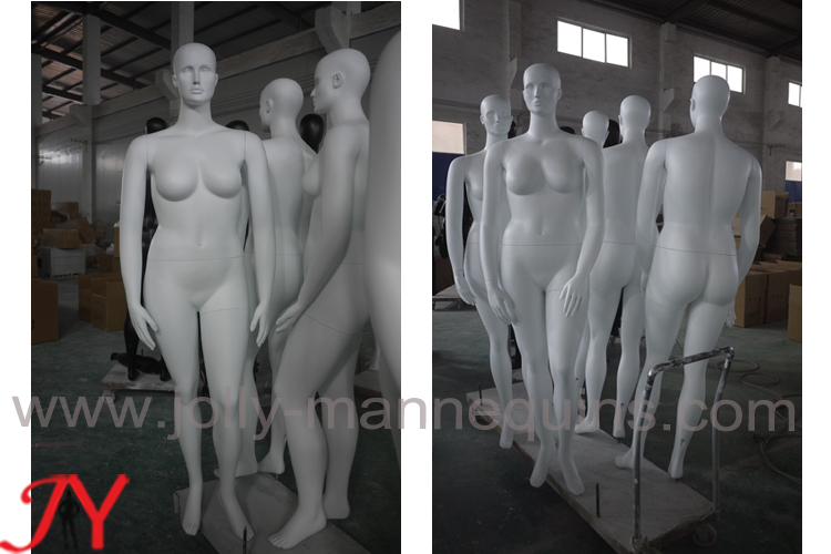 Jolly mannequins female plus size mannequins white matte painted color 10 pieces in stock