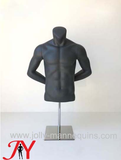 Jolly mannequins-black color big muscle mannequin male torso TM2