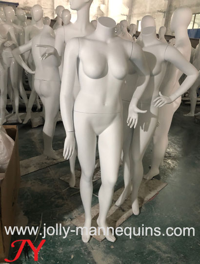 Jolly mannequins- white matt plus size fat female lady mannequin Janet-1